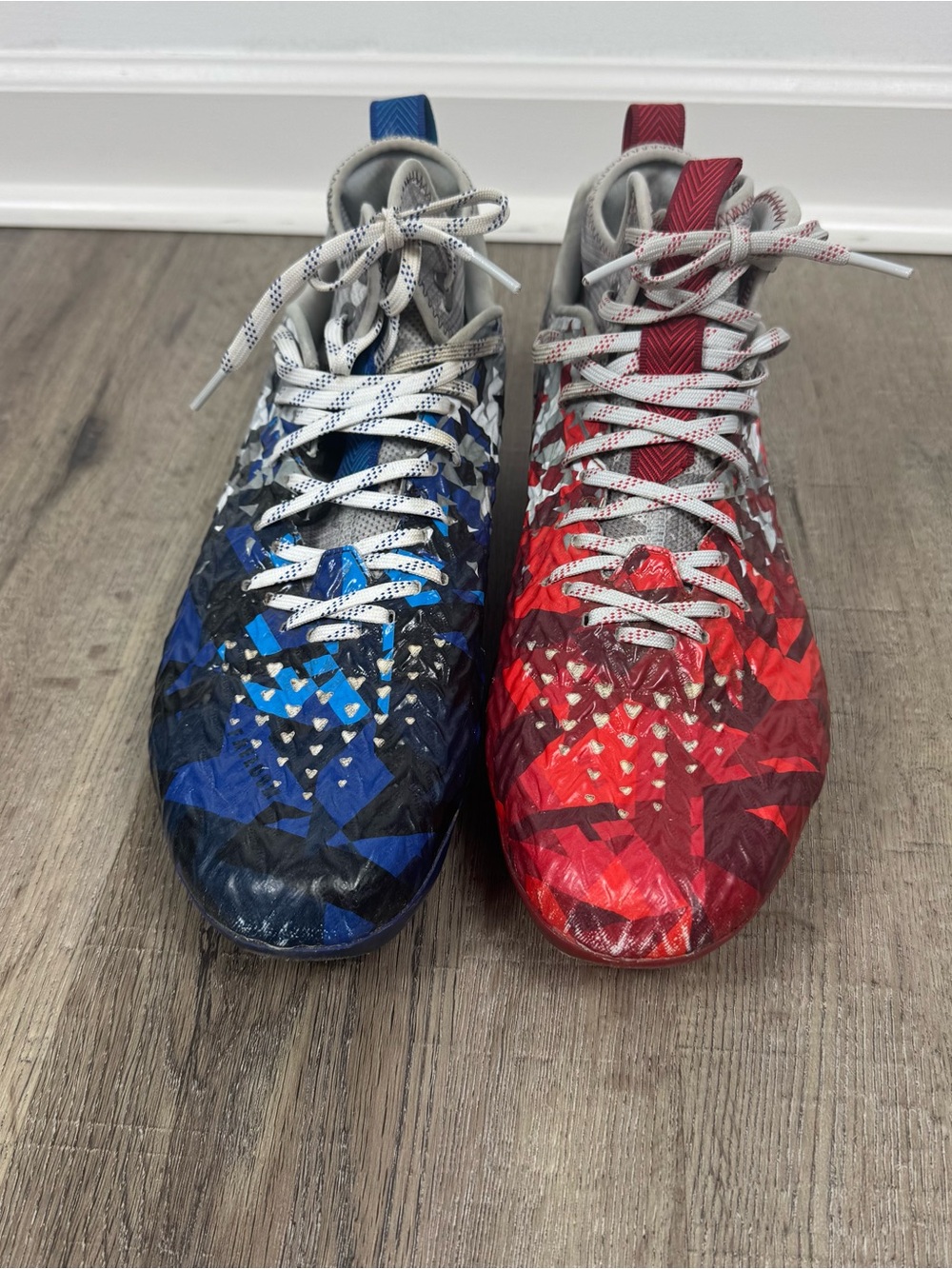 Under Armour Spotlight Clone MC LE USA Patriotic Camo Football Cleats Sz 14 - Picture 2 of 9